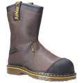 Brown - Back - Dr Martens Firth S3 Waterproof Rigger Boot