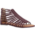 Burgundy - Front - Divaz Womens-Ladies Gemma Gladiator Zip Sandal