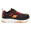 Black-Red - Side - Skechers Boys Comfy Grip Trainers