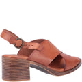 Tan - Side - Hush Puppies Womens-Ladies Gabrielle Leather Heeled Sandals