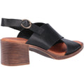 Black - Side - Hush Puppies Womens-Ladies Gabrielle Leather Heeled Sandals