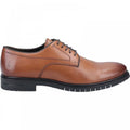 Tan - Back - Hush Puppies Mens Sterling Leather Shoes