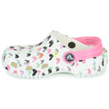 White-Pink - Lifestyle - Crocs Childrens-Kids Classic Heart Clogs