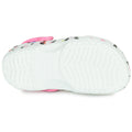 White-Pink - Close up - Crocs Childrens-Kids Classic Heart Clogs