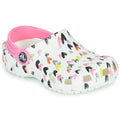 White-Pink - Front - Crocs Childrens-Kids Classic Heart Clogs