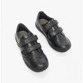 Black - Close up - Geox Girls Hadriel Leather School Shoes