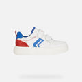 White-Royal Blue-Red - Back - Geox Boys Nettuno Leather Trainers