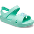 Light Green - Front - Crocs Girls Classic Star Charm Sandals