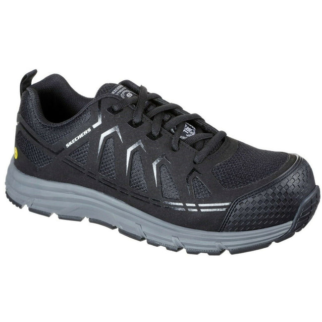 Black - Front - Skechers Mens Malad Safety Trainers