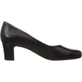 Black - Back - Geox Womens-Ladies Umbretta Leather Court Shoes