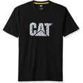 Black-Metallic Silver - Front - Caterpillar Mens Custom Logo T-Shirt
