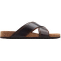 Brown - Back - Base London Mens Cancun Crossover Sandals