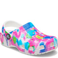Pink-White - Front - Crocs Childrens-Kids Classic Solarized Clogs