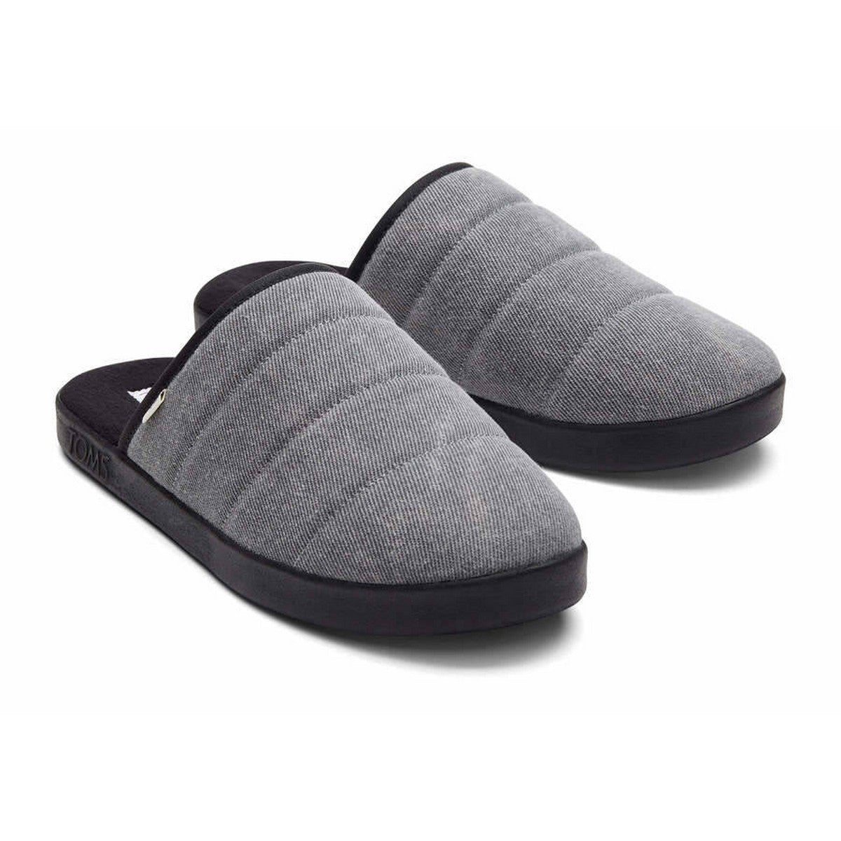 Black - Front - Toms Mens Harbor Slippers