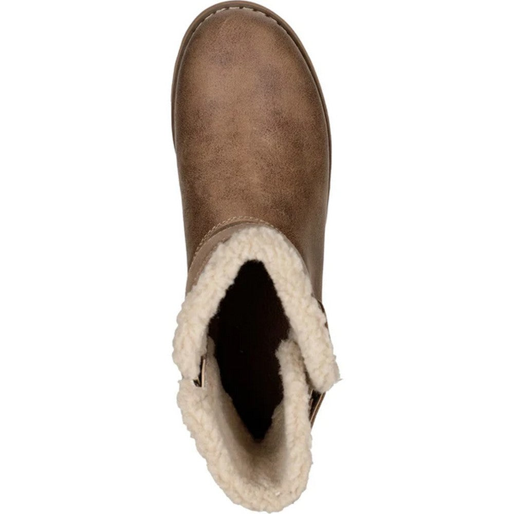 Dark Taupe - Pack Shot - Skechers Womens-Ladies Keepsakes 2.0 Ankle Boots