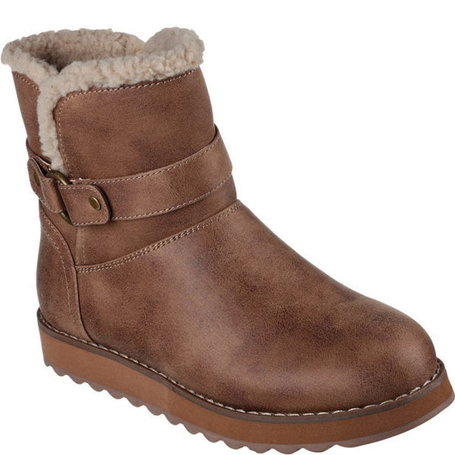Skechers women's on sale leather boots
