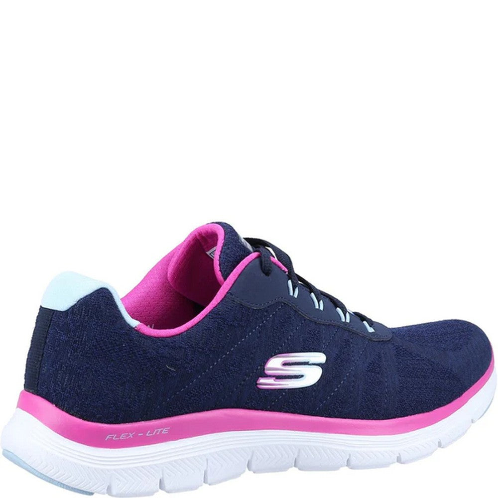 Navy-Purple - Side - Skechers Womens-Ladies Flex Appeal 4.0 Fresh Move Trainers