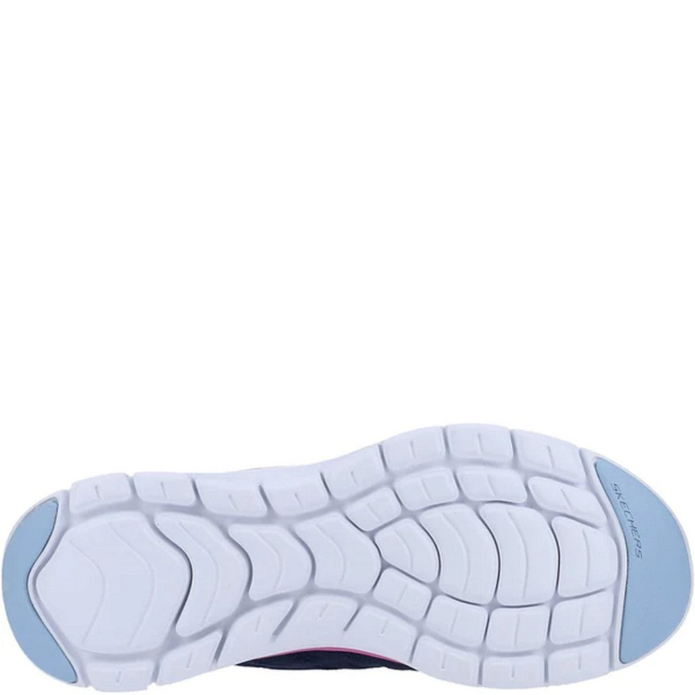 Navy-Purple - Close up - Skechers Womens-Ladies Flex Appeal 4.0 Fresh Move Trainers