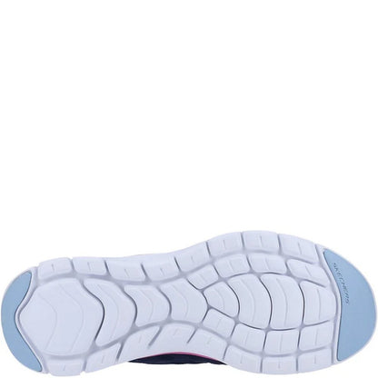 Navy-Purple - Close up - Skechers Womens-Ladies Flex Appeal 4.0 Fresh Move Trainers