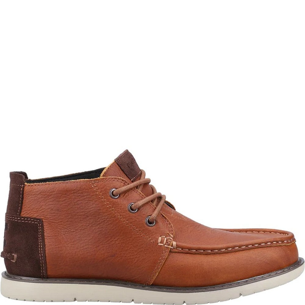 Brown - Side - Toms Mens Navi Leather Chukka Boots
