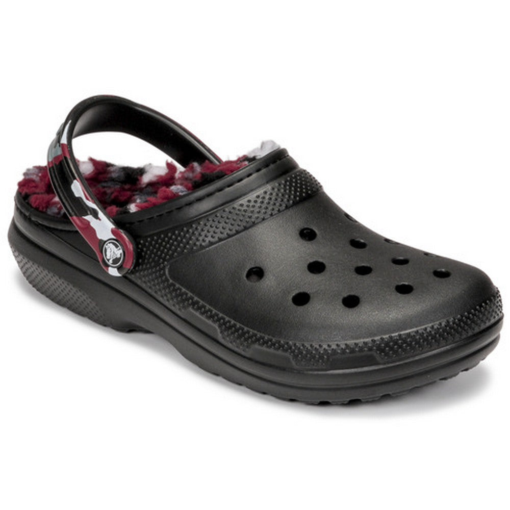 Black-Pepper - Front - Crocs Unisex Adult Classic Lined Camo Clogs