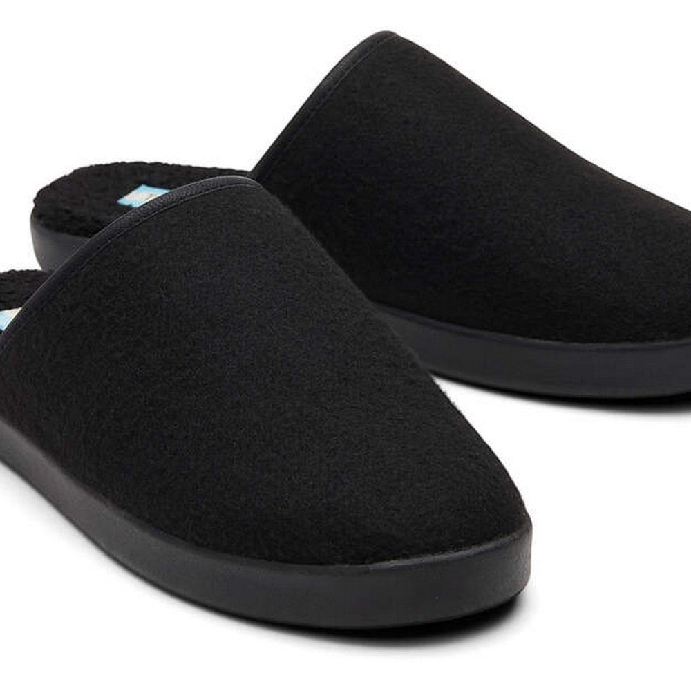 Black - Side - Toms Mens Harbor Slippers