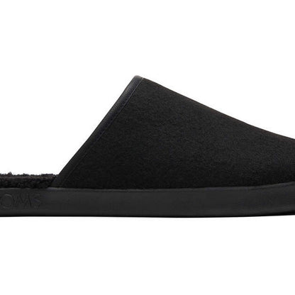 Black - Pack Shot - Toms Mens Harbor Slippers