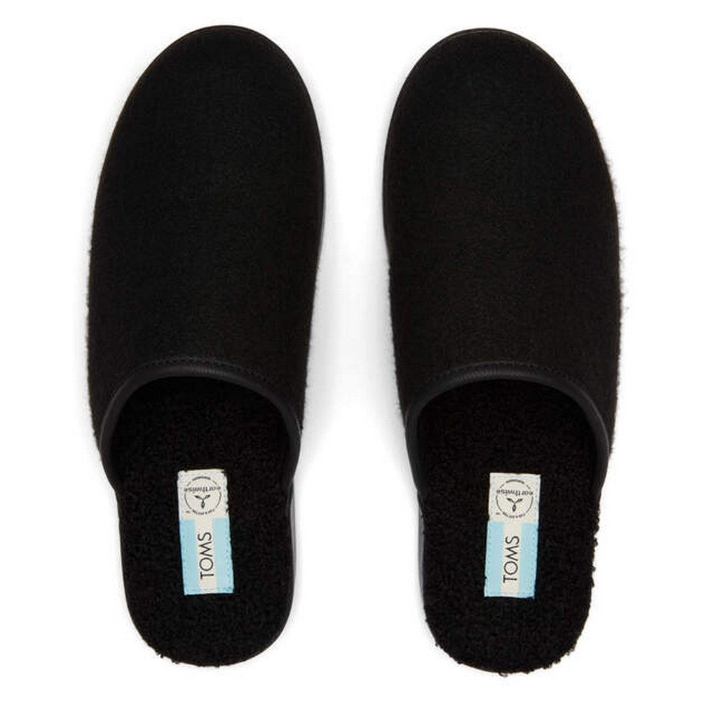 Black - Front - Toms Mens Harbor Slippers