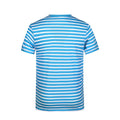 Atlantic-White - Back - James And Nicholson Mens Organic Cotton Striped T-Shirt