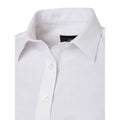 White - Back - James and Nicholson Womens-Ladies Longsleeve Oxford Shirt