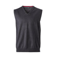 Anthracite Melange - Front - James And Nicholson Mens V-Neck Sweater Vest