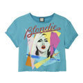 Teal - Front - Amplified Womens-Ladies Ahoy 80s Blondie Crop Top