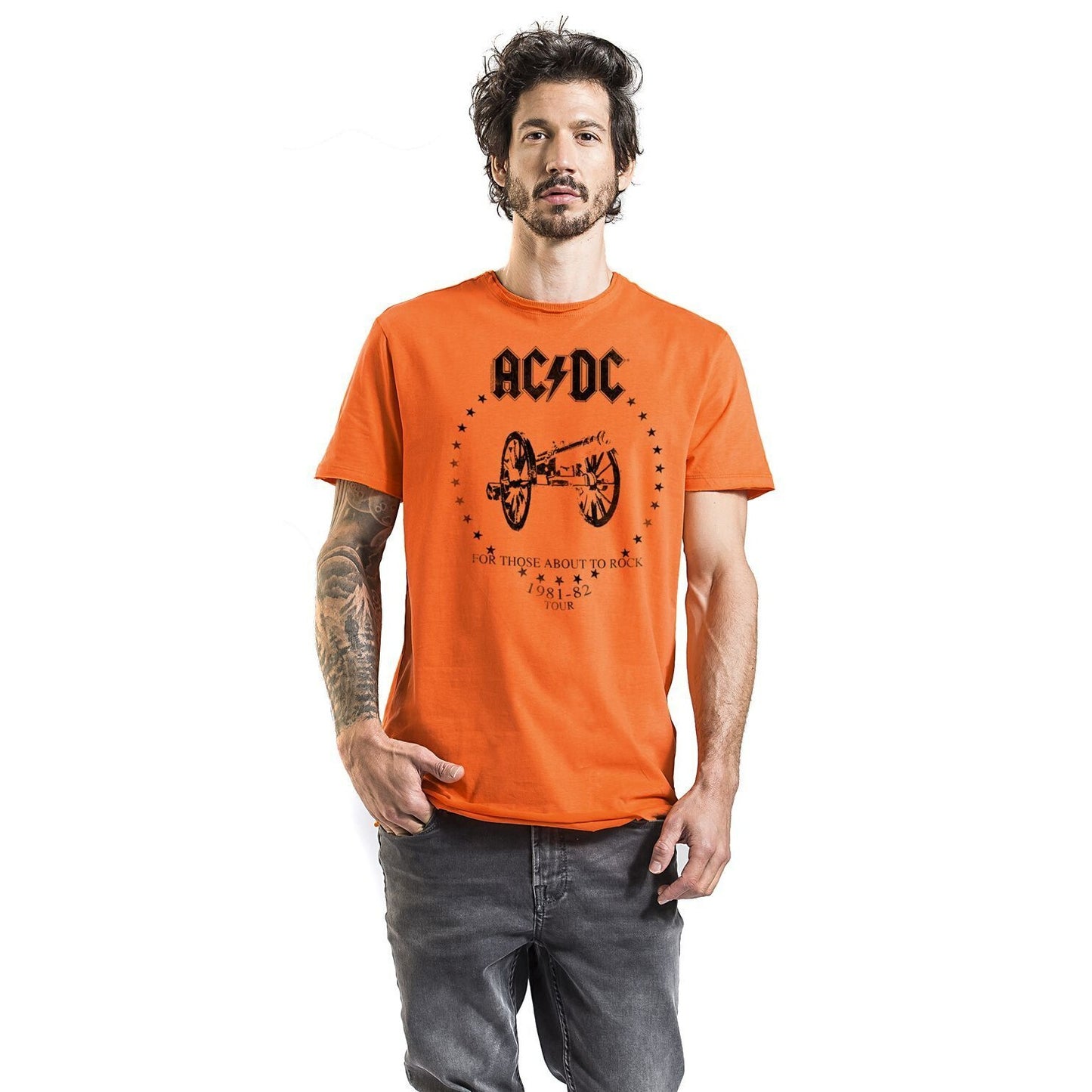 Orange Crush - Back - Amplified Unisex Adult For Those About To Rock AC-DC T-Shirt