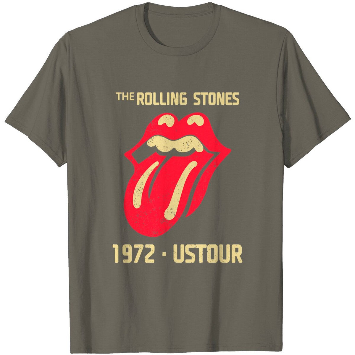 Amplified Unisex Adult US Tour 1972 The Rolling Stones T-Shirt 