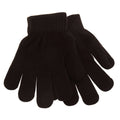 Black - Front - Childrens-Kids Thermal Magic Gloves