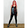 Black - Back - Requiem Collective Ladies-Womens Immortal Bloom Floaty Tank