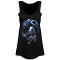 Black - Front - Requiem Collective Ladies-Womens Sacred Raven Floaty Tank