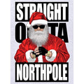 Grey - Side - Grindstore Mens Straight Outta North Pole Christmas Jumper
