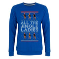 Blue - Front - Grindstore Womens-Ladies All The Jingle Christmas Jumper