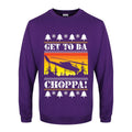 Purple - Front - Grindstore Mens Get To Da Choppa Christmas Jumper