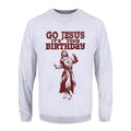 Grey - Front - Grindstore Mens Go Jesus It`s Your Birthday Sweater
