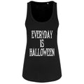 Black - Front - Grindstore Womens-Ladies Everyday Is Halloween Vest Top