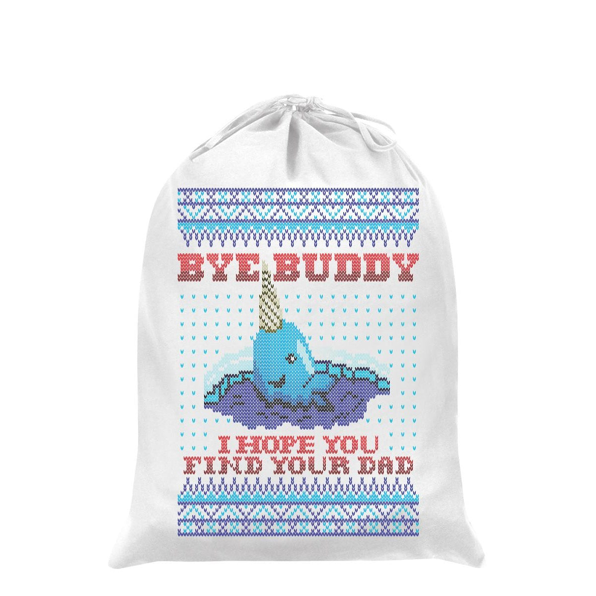 White-Blue-Red - Front - Grindstore Bye Buddy Santa Sack