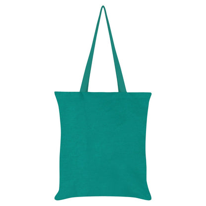 Emerald Green-Black - Back - Grindstore Pentagram Witch Tote Bag
