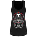 Black - Front - Grindstore Womens-Ladies Skeleton Matryoshka Vest Top
