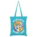 Azure Blue - Front - Grindstore Crazy Sloth Lady Tote Bag