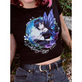 Black - Back - Hexxie Womens-Ladies Black Is My Happy Colour Paige Crop Top