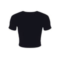 Black - Side - Hexxie Womens-Ladies Black Is My Happy Colour Paige Crop Top