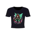 Black - Front - Hexxie Womens-Ladies Away With The Fairies Saffron Crop Top