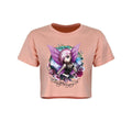 Pink - Front - Hexxie Womens-Ladies Totally Winging It Violet Crop Top